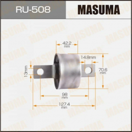 MASUMA RU-508 сайлентблок рычага зад.подв.продольн. Mitsubishi Lancer 07>